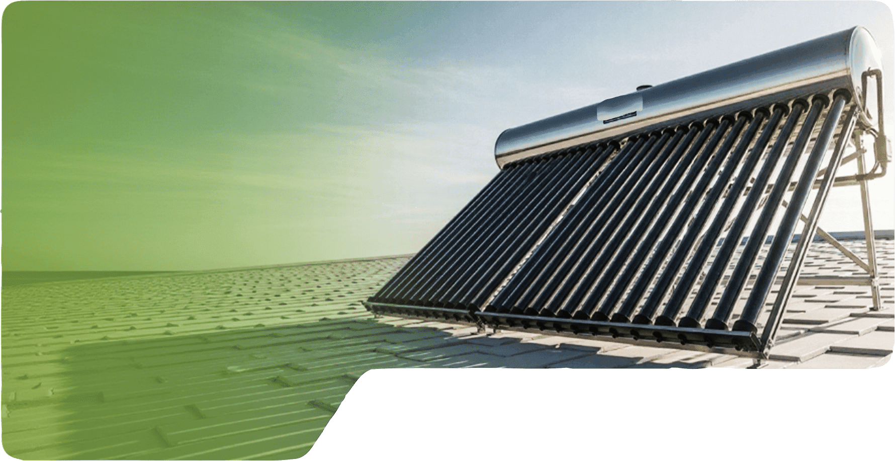 MaxGreen solar water heater with stainless steel tank